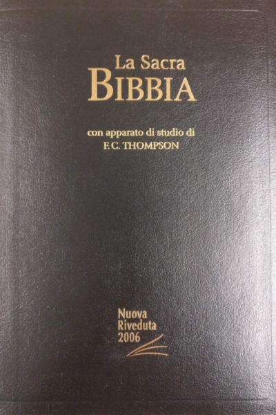 BIBBIA NR THOMPSON COMPL. PELLE NERA RUB-0